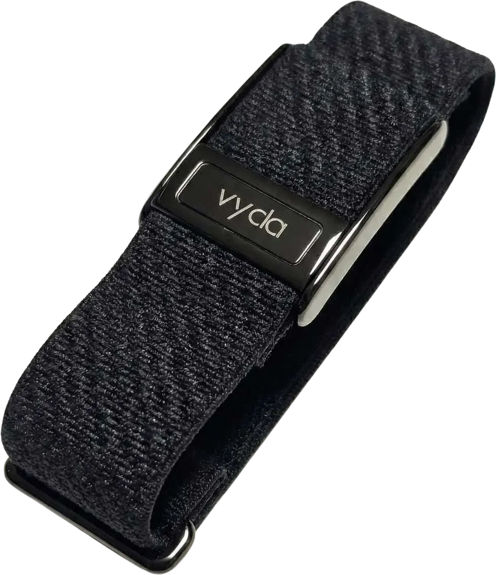 Bracciale Vyda con cinturino in tessuto nero